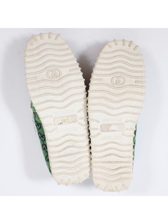 GUCCI 7 US 7.5 loafers shoes multicolor GG logo canvas rubber sole horsebit main image 8